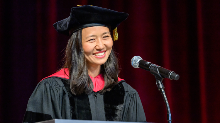 Mayor Michelle Wu addresses audience